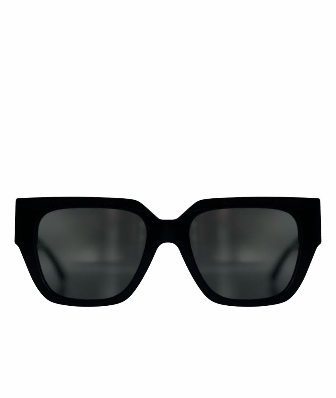 VERSACE Черные пластиковые солнцезащитные очки, фото 1