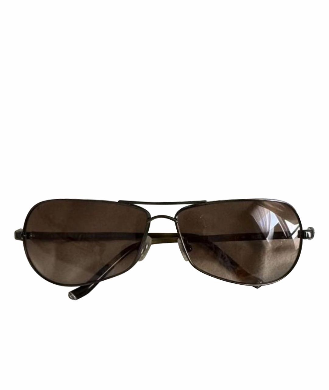 CHROME HEARTS Коричневые солнцезащитные очки из рога буйвола, фото 1