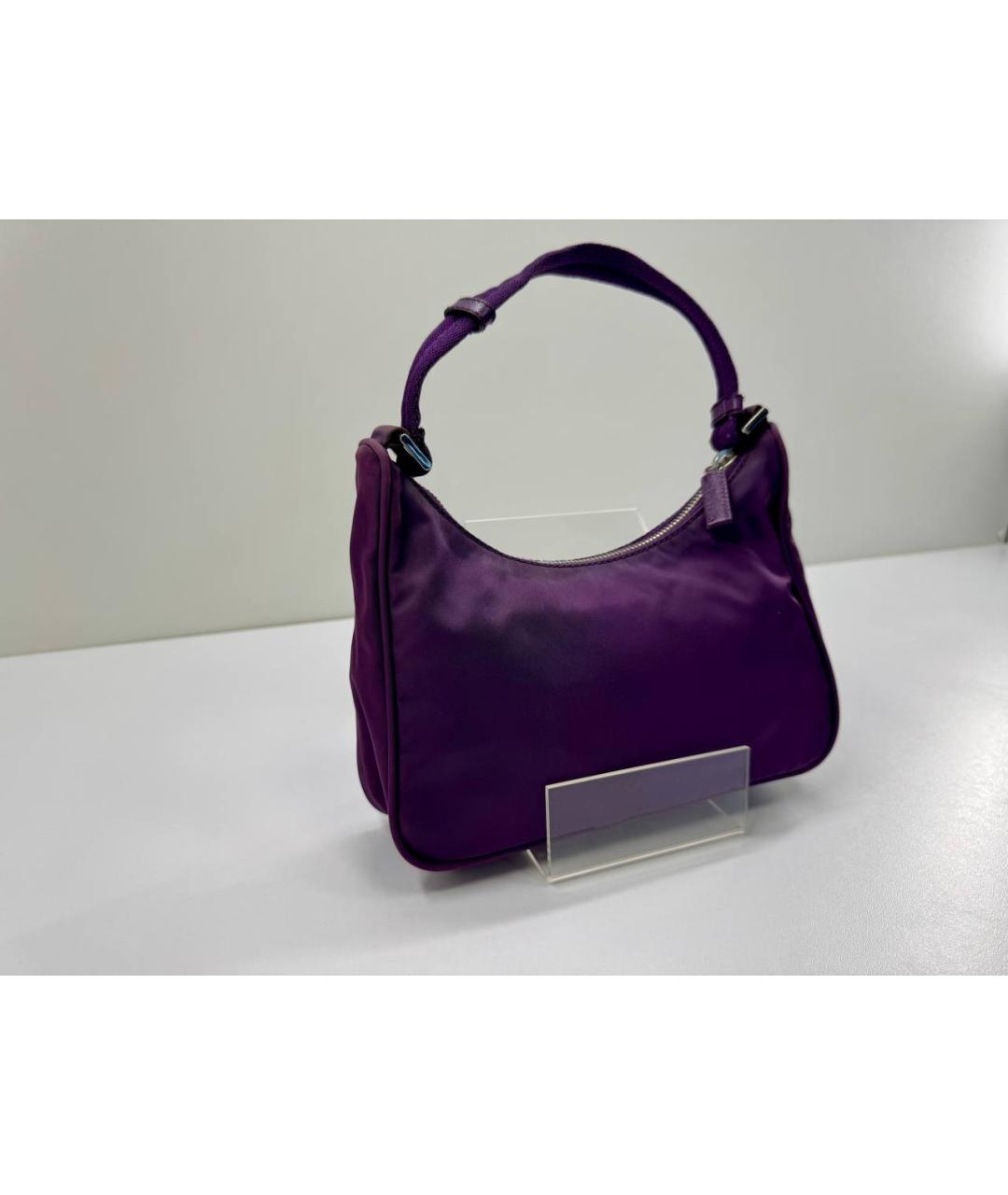 PRADA Фиолетовая синтетическая сумка через плечо, фото 8