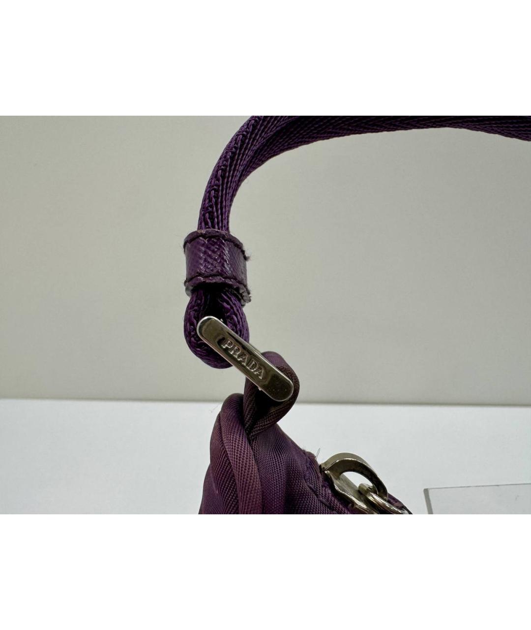 PRADA Фиолетовая синтетическая сумка через плечо, фото 5