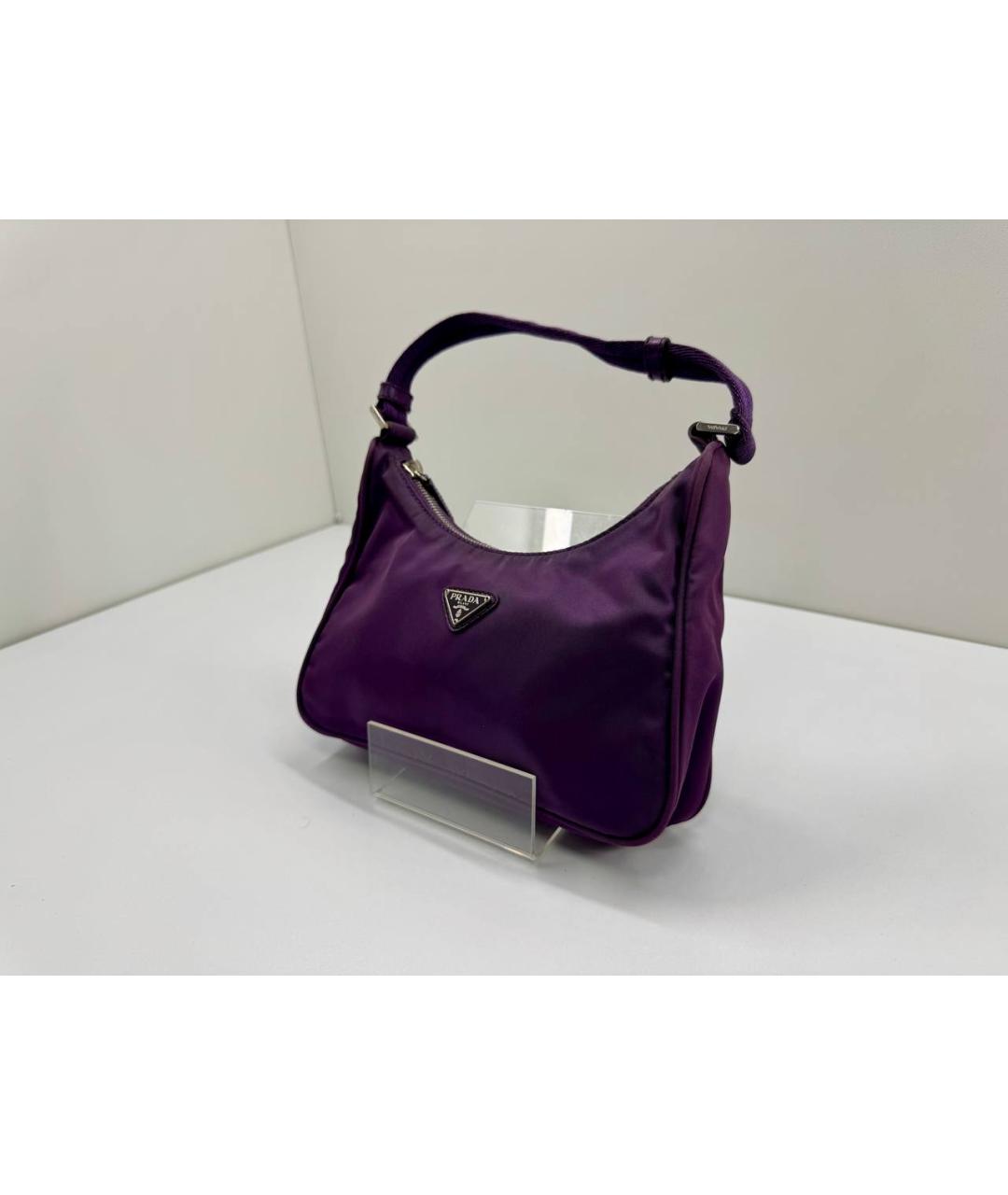 PRADA Фиолетовая синтетическая сумка через плечо, фото 3