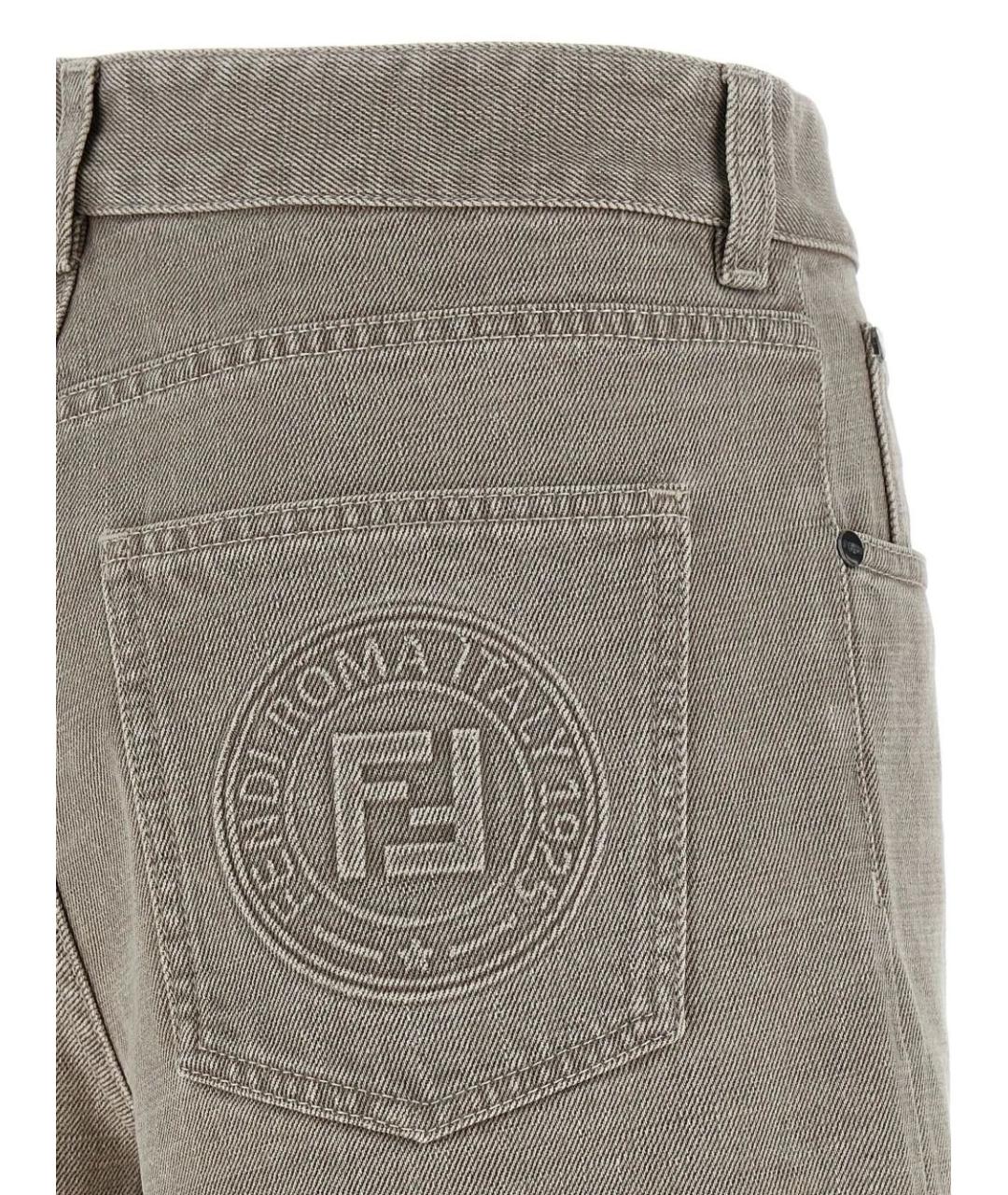 FENDI Серые шорты, фото 2