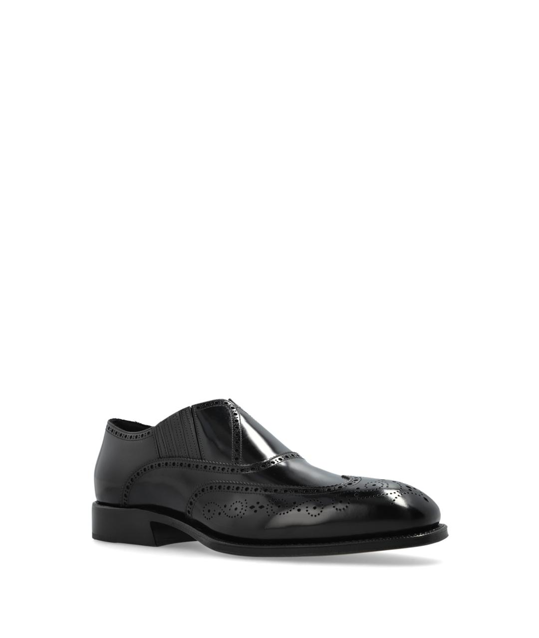 ALEXANDER MCQUEEN Черные низкие ботинки из лакированной кожи, фото 2