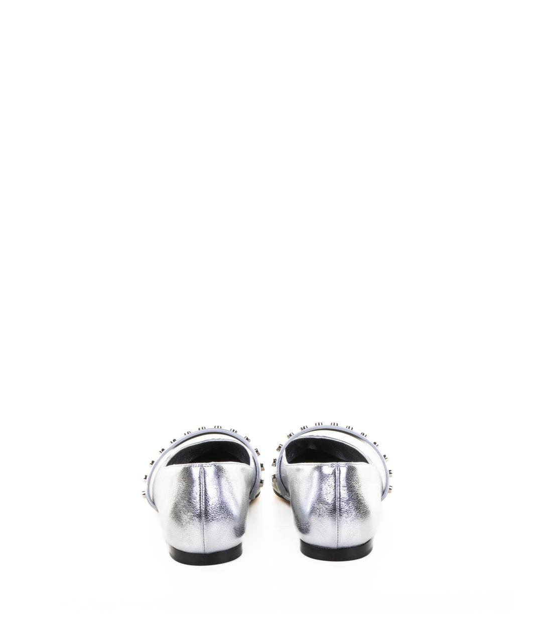 ALEXANDER MCQUEEN Серебряные балетки, фото 3