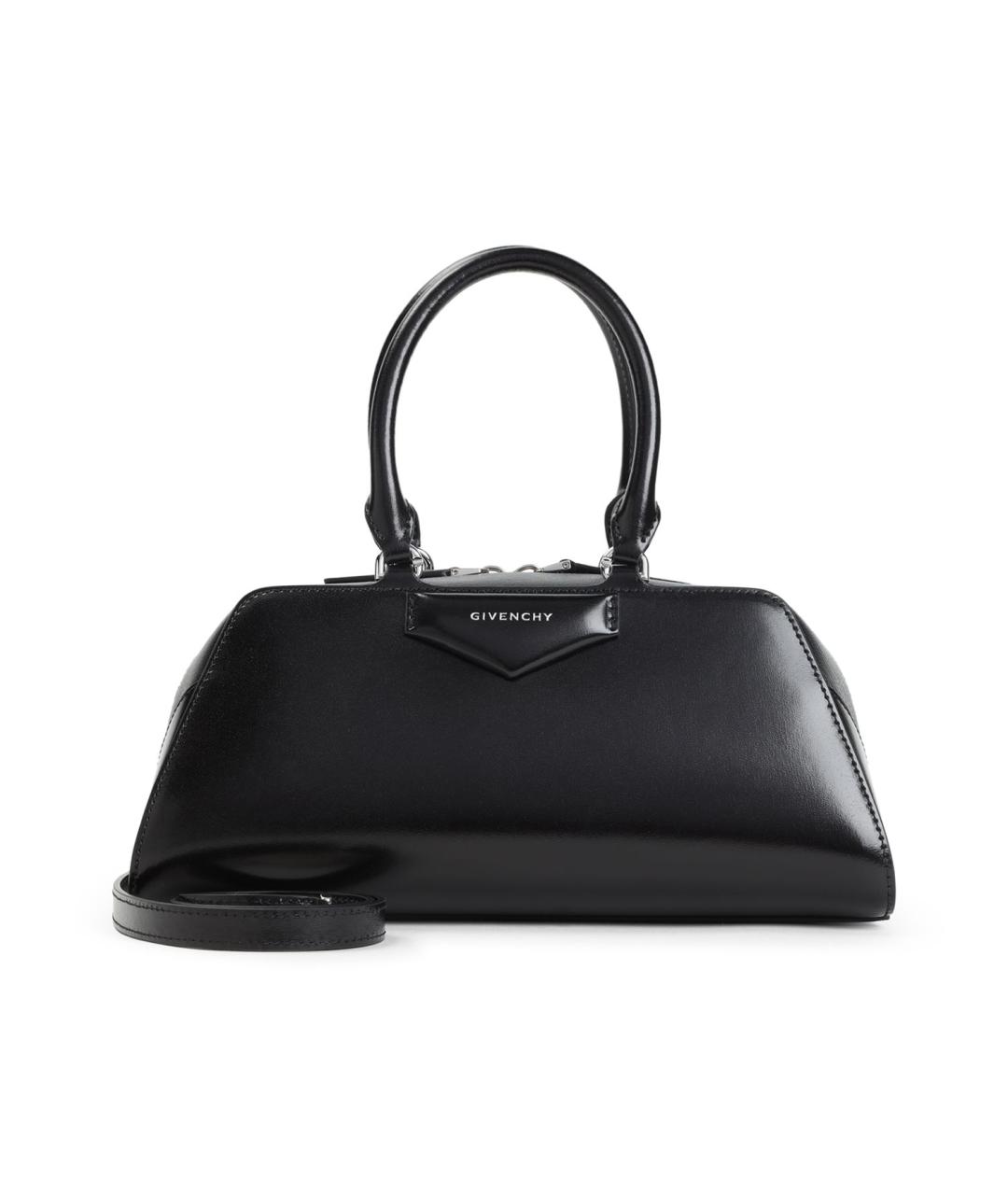 GIVENCHY Черная кожаная сумка с короткими ручками, фото 1