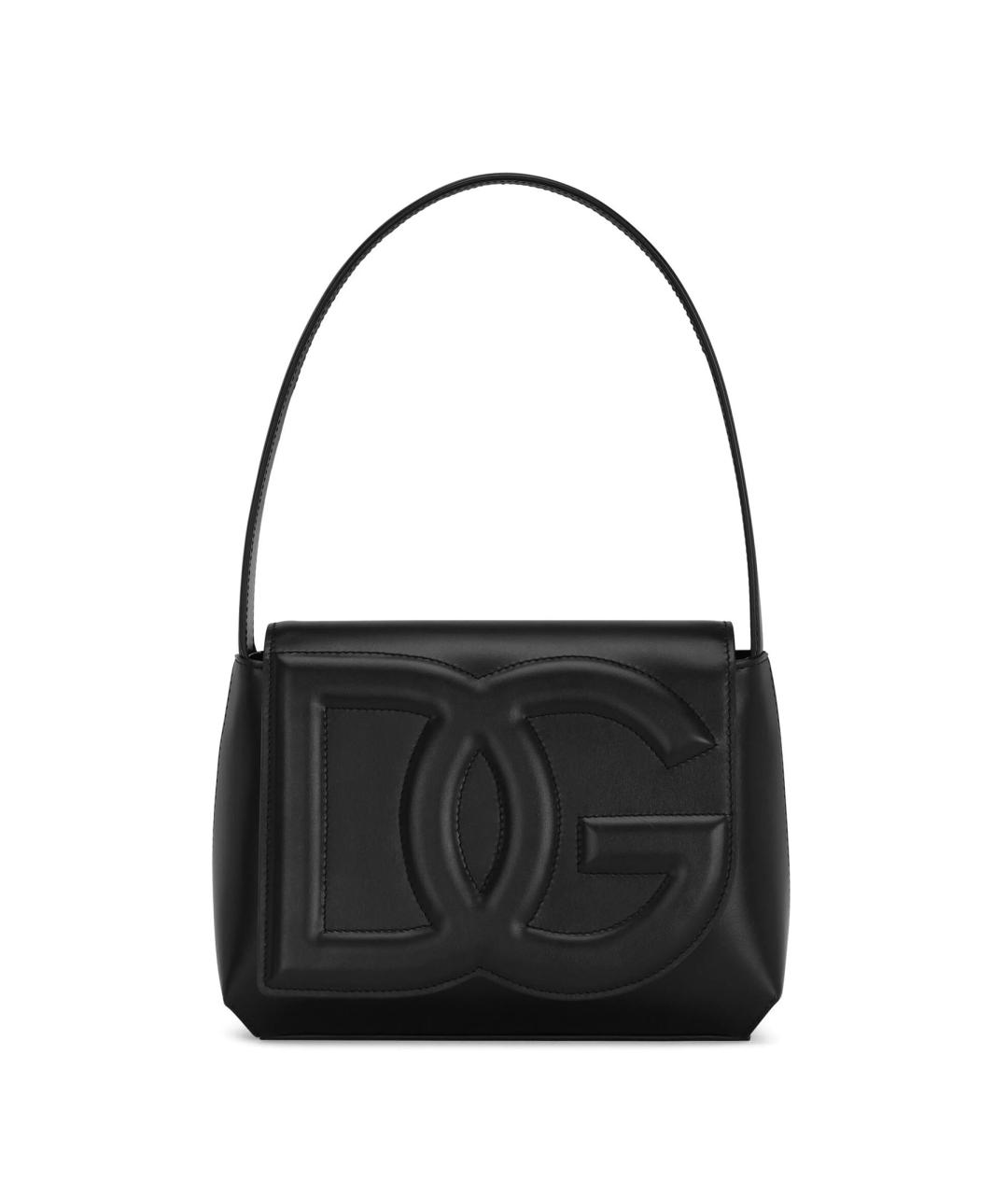 DOLCE&GABBANA Черная кожаная сумка на плечо, фото 1