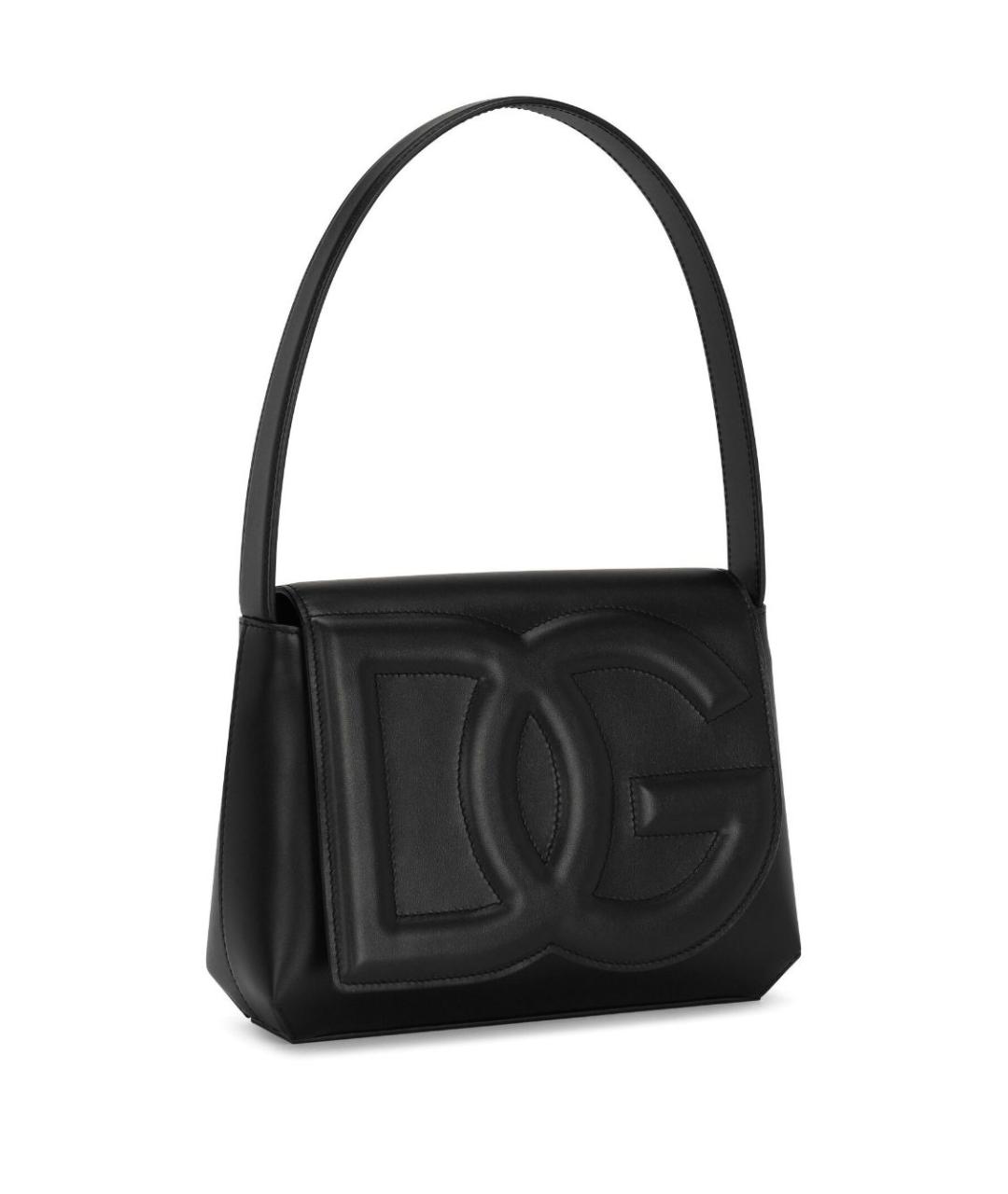 DOLCE&GABBANA Черная кожаная сумка на плечо, фото 5