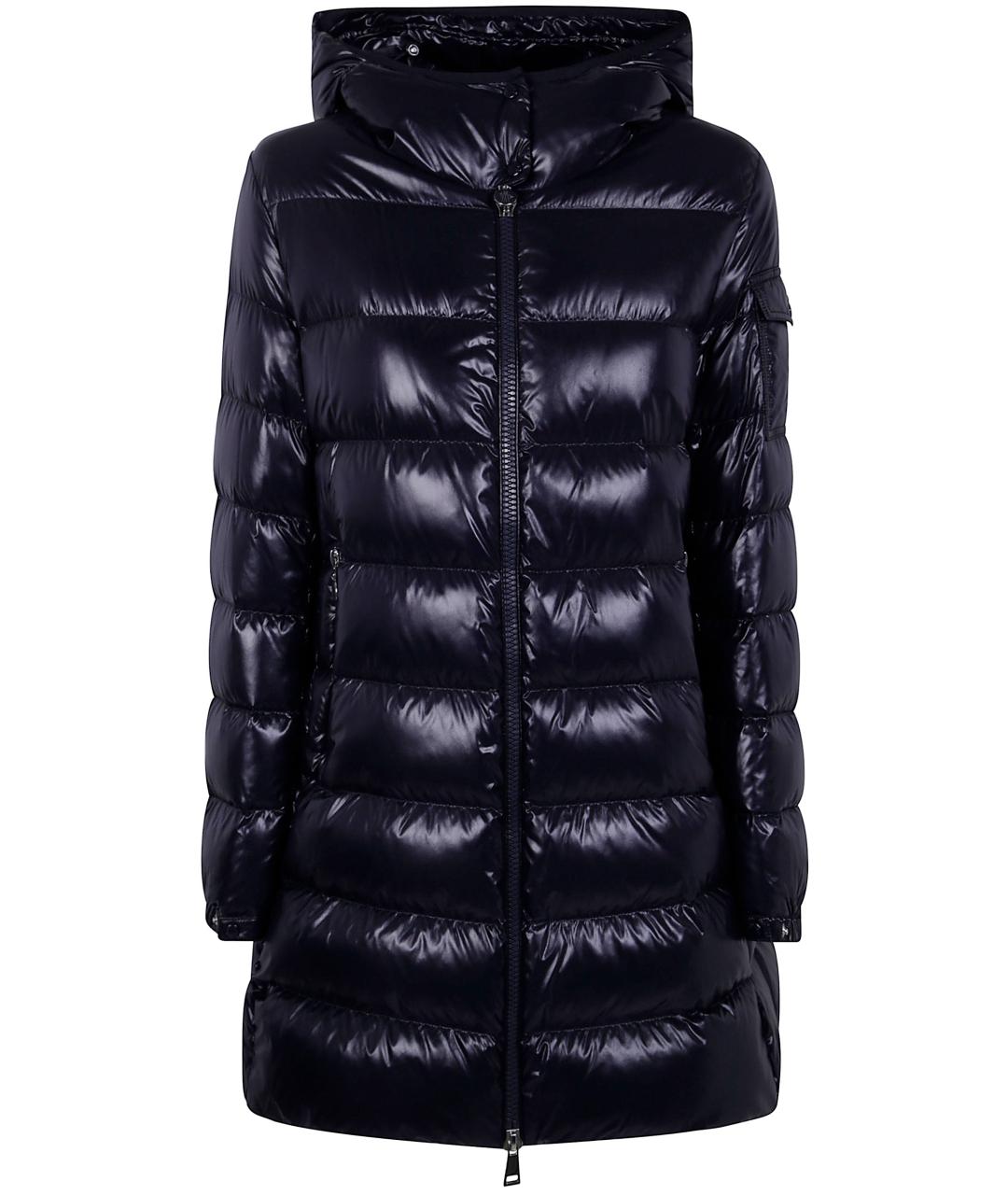 MONCLER Темно-синяя полиэстеровая куртка, фото 1