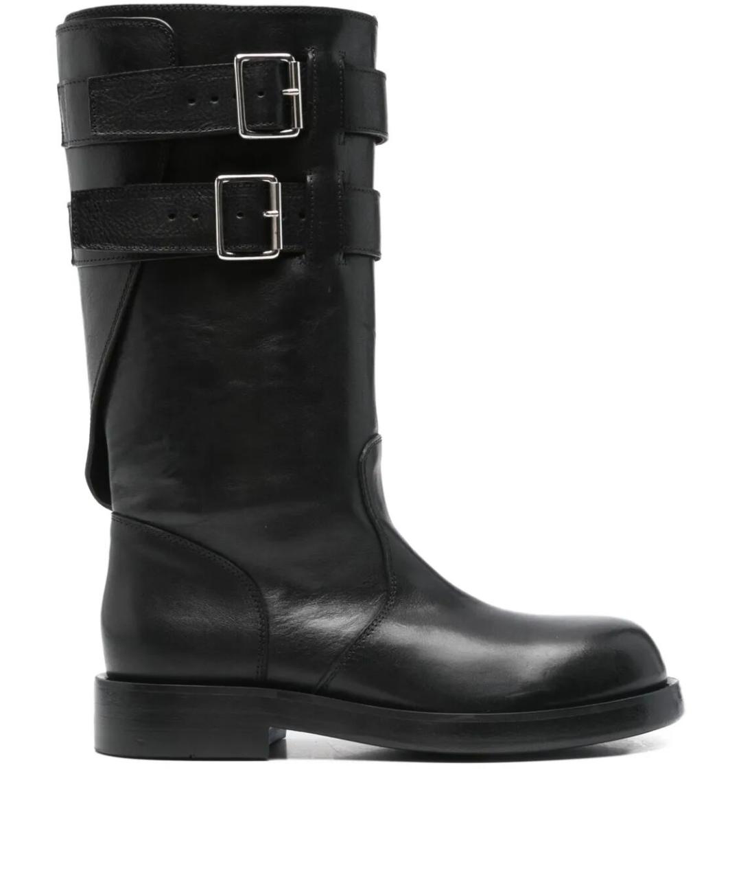 ANN DEMEULEMEESTER Черные кожаные сапоги, фото 1