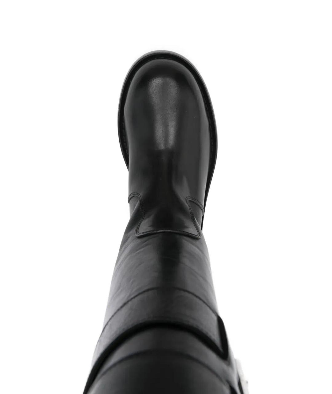 ANN DEMEULEMEESTER Черные кожаные сапоги, фото 3