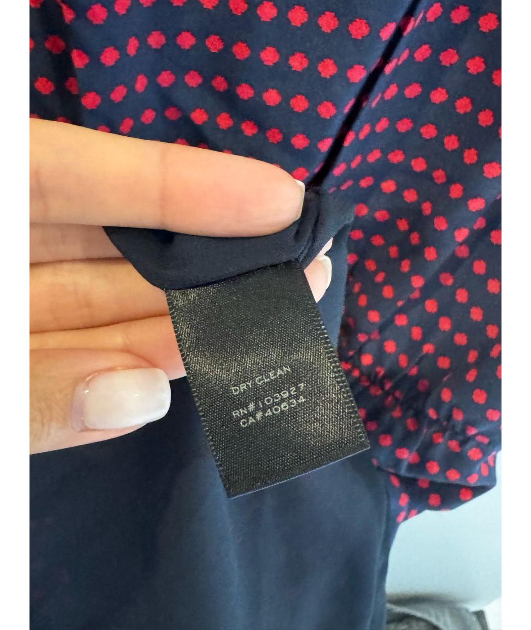 MARC BY MARC JACOBS Темно-синее шелковое коктейльное платье, фото 4