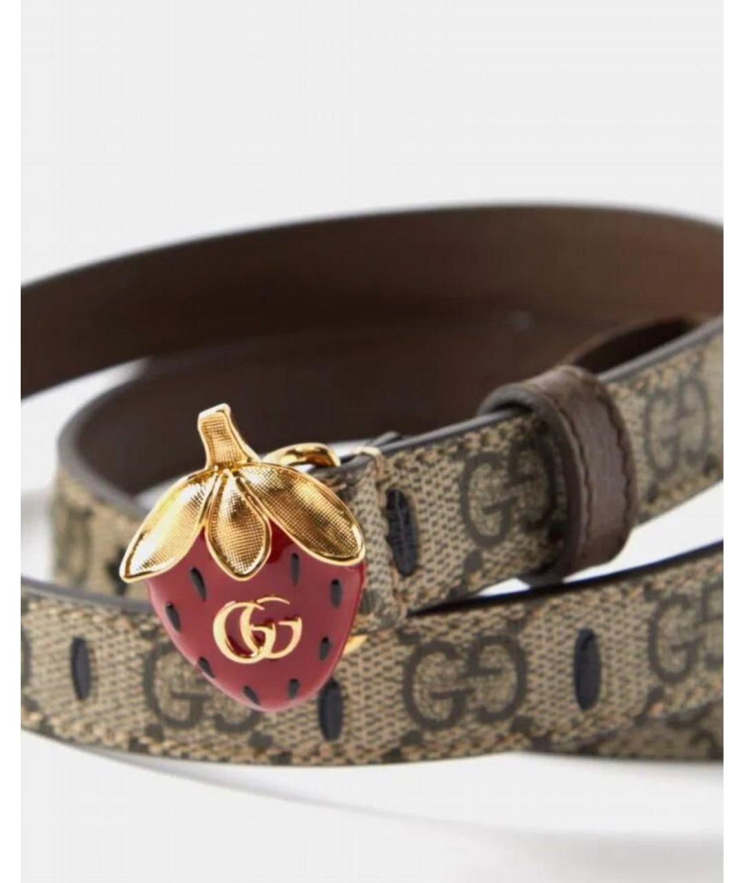 GUCCI Серый кожаный ремень, фото 6