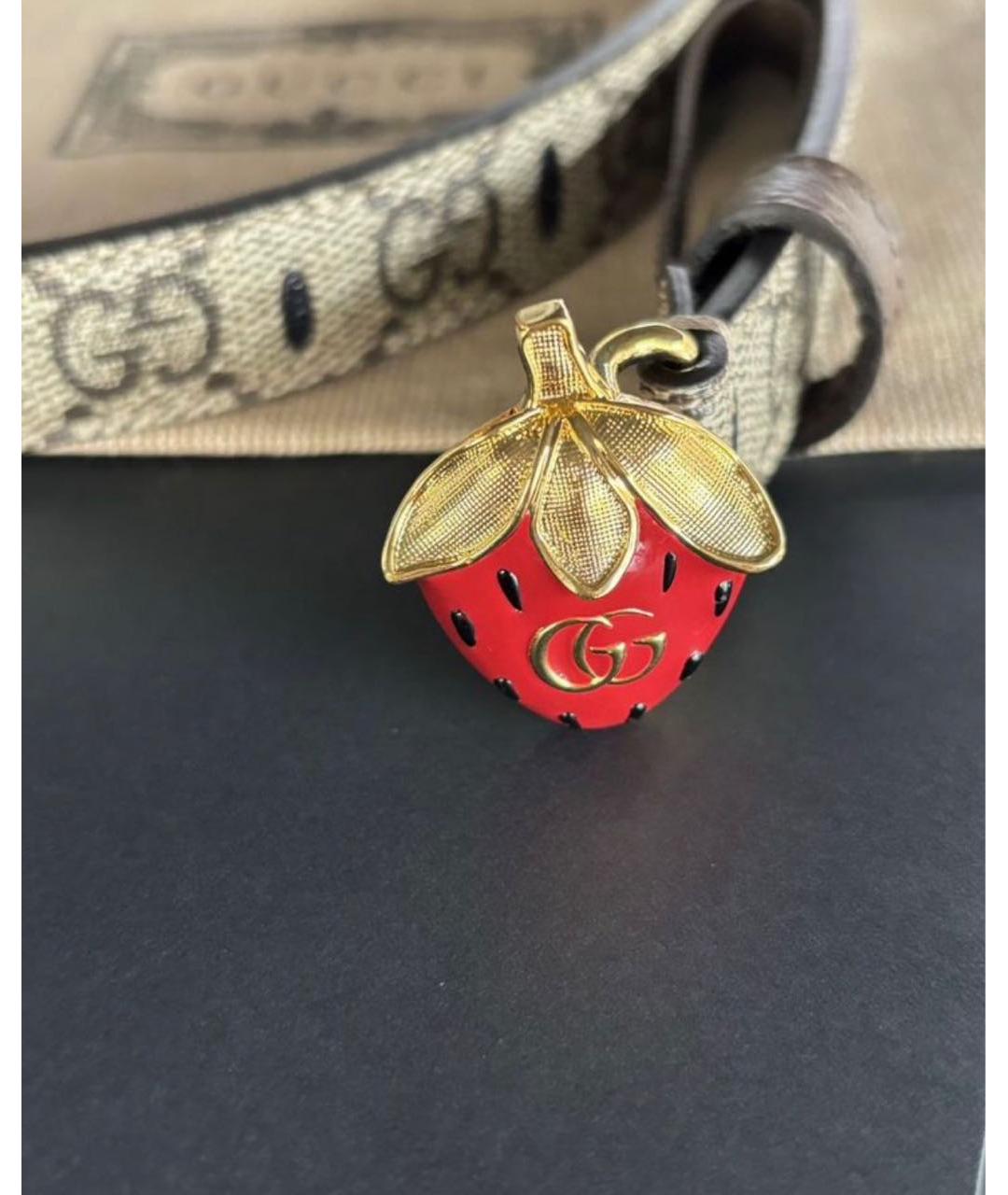 GUCCI Серый кожаный ремень, фото 2