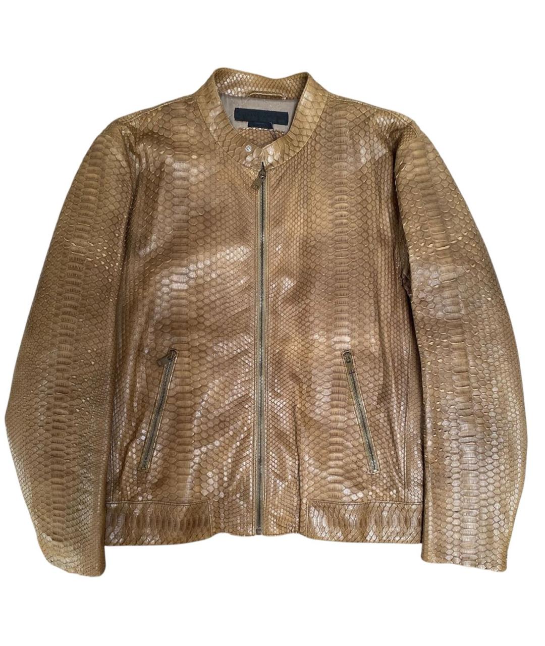 ALEXANDER MCQUEEN Коричневая куртка из экзотической кожи, фото 5