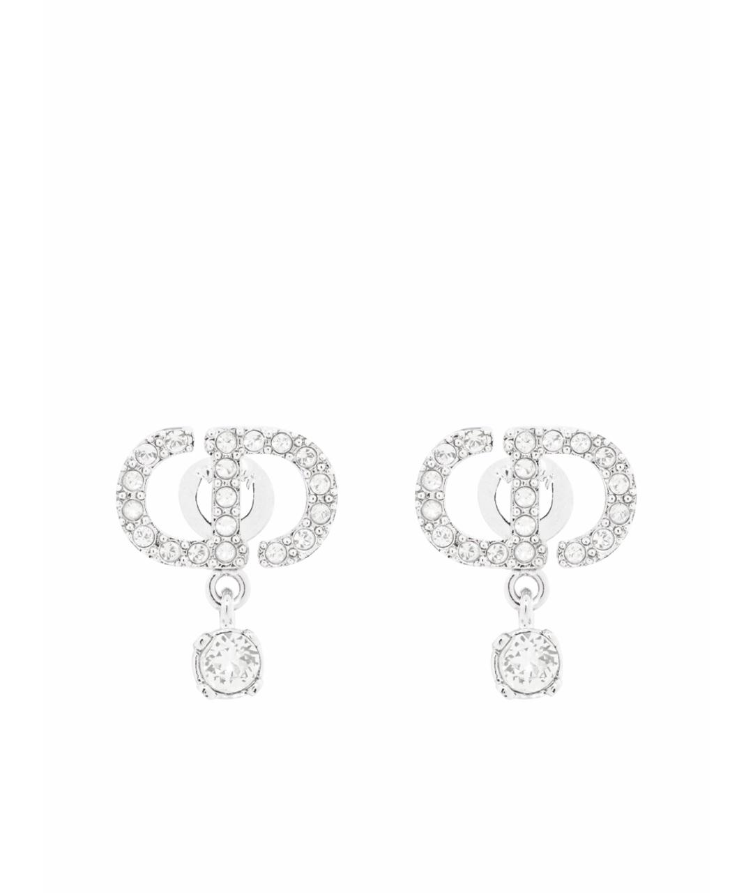 CHRISTIAN DIOR Серебряные металлические серьги, фото 1