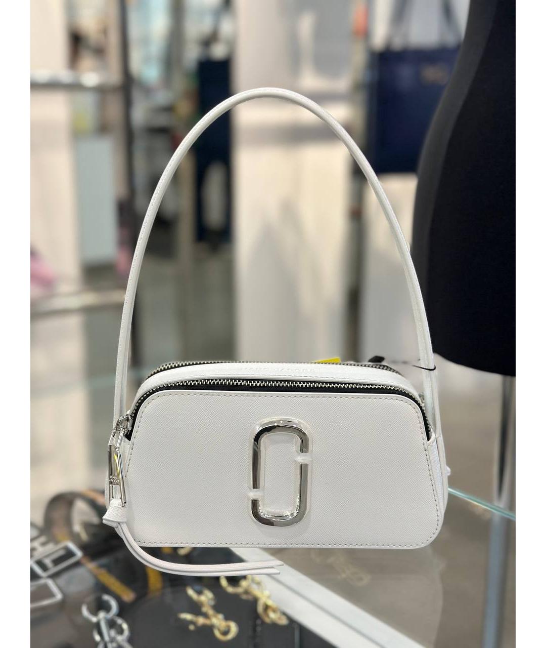MARC JACOBS Белая кожаная сумка с короткими ручками, фото 4