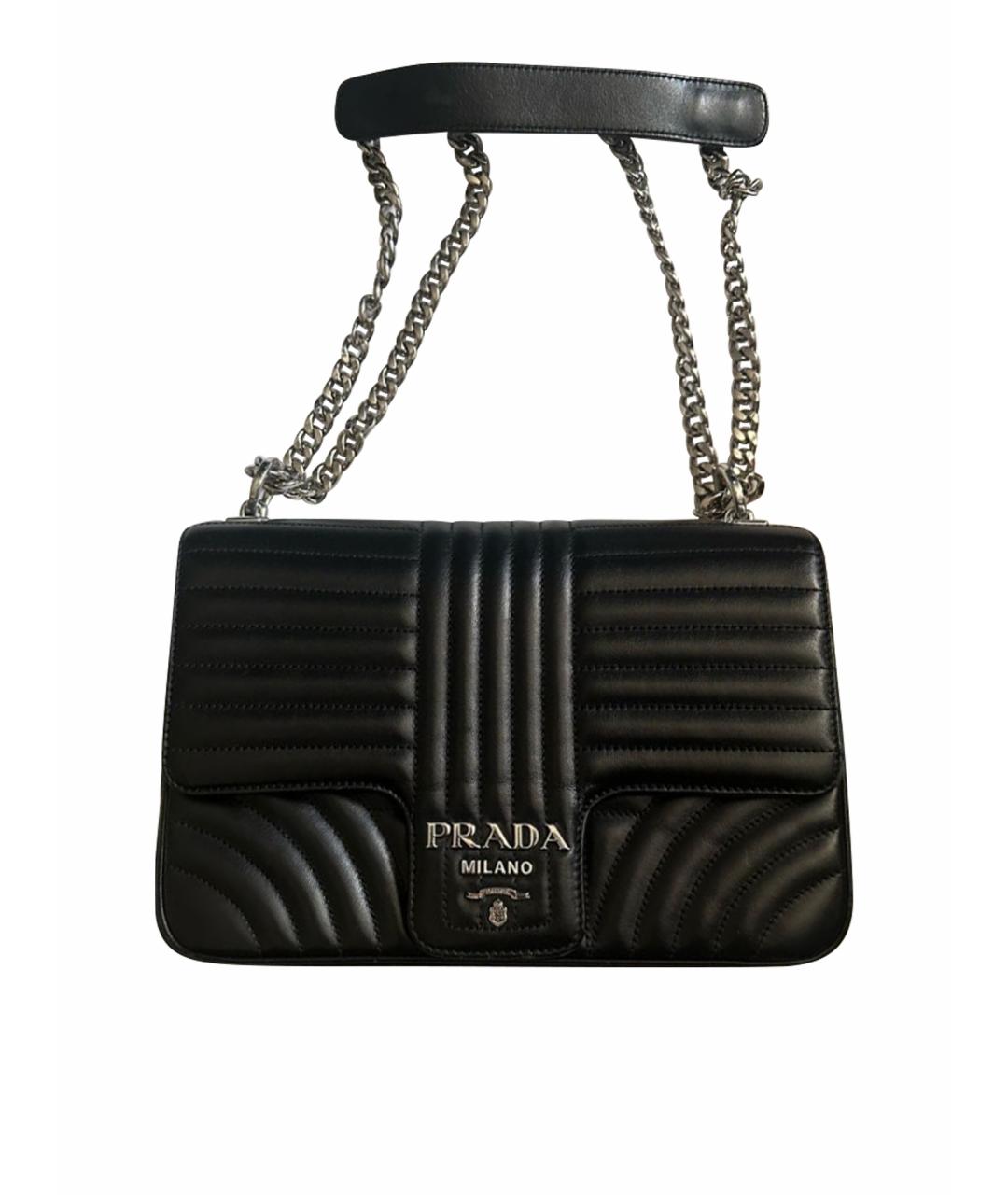 PRADA Черная кожаная сумка тоут, фото 1