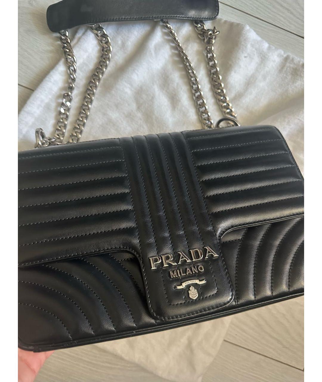 PRADA Черная кожаная сумка тоут, фото 3