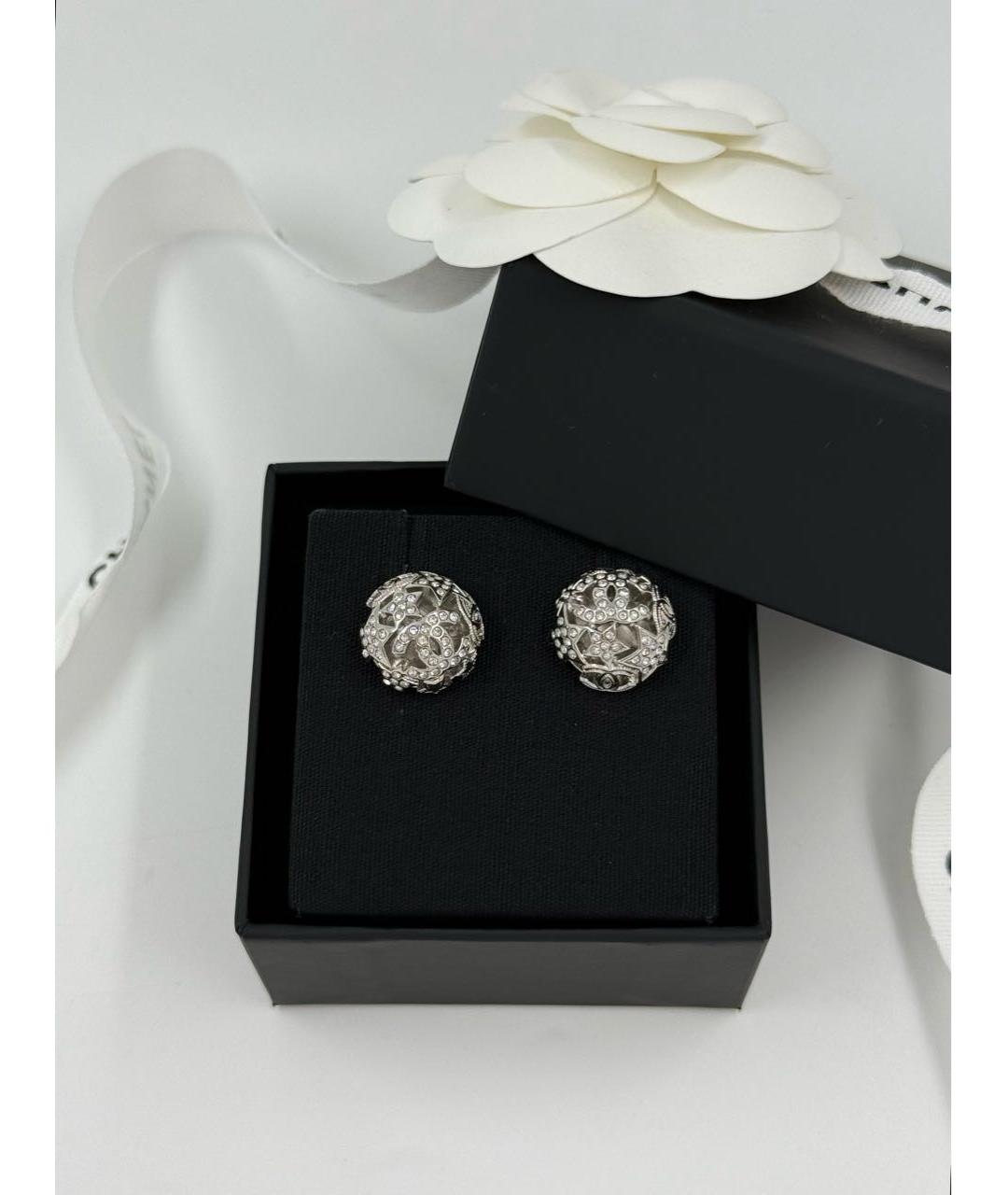 CHANEL Серебряные металлические серьги, фото 6