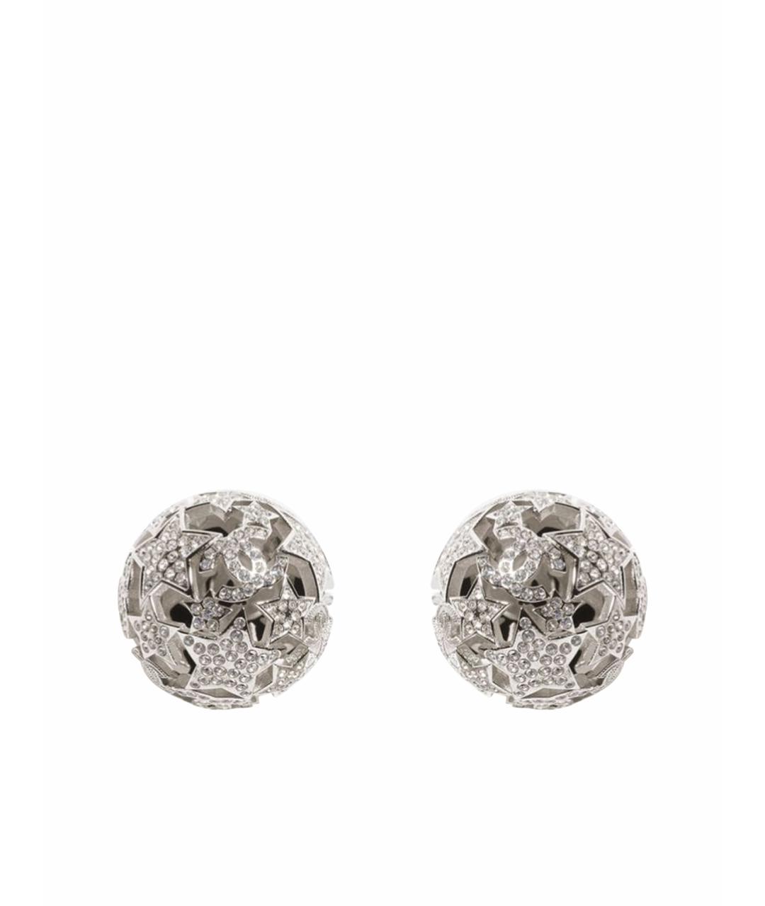 CHANEL Серебряные металлические серьги, фото 1