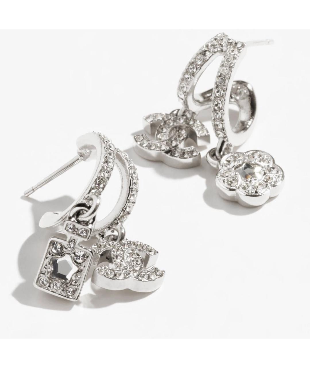 CHANEL Серебряные металлические серьги, фото 2