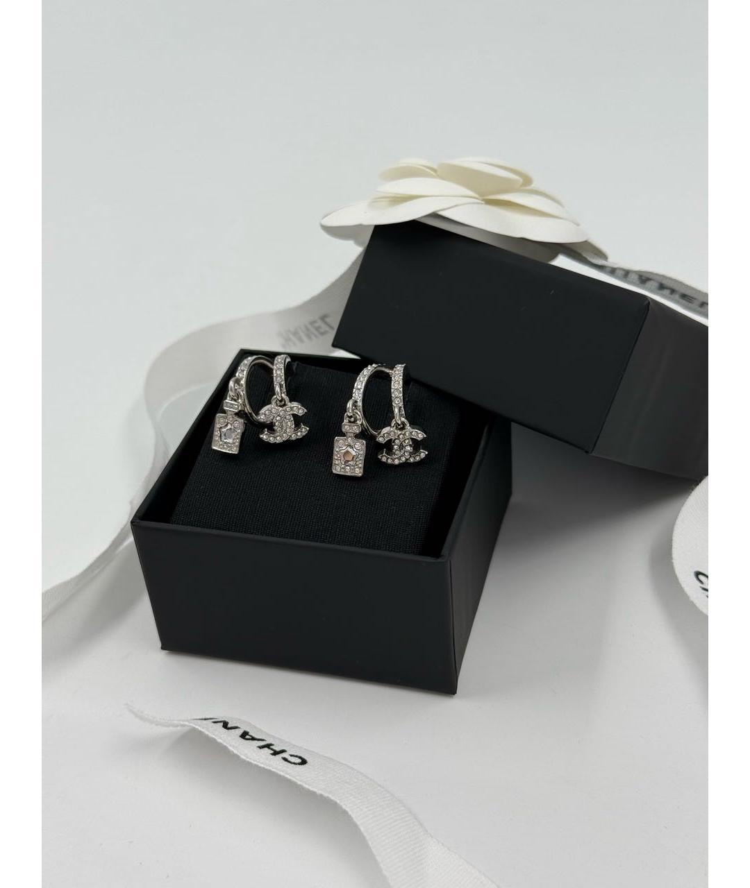 CHANEL Серебряные металлические серьги, фото 7