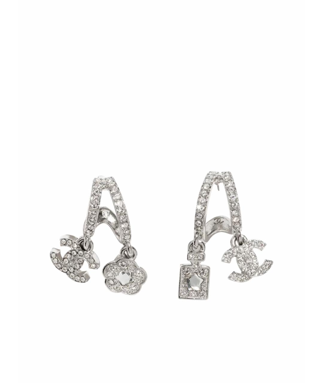 CHANEL Серебряные металлические серьги, фото 1