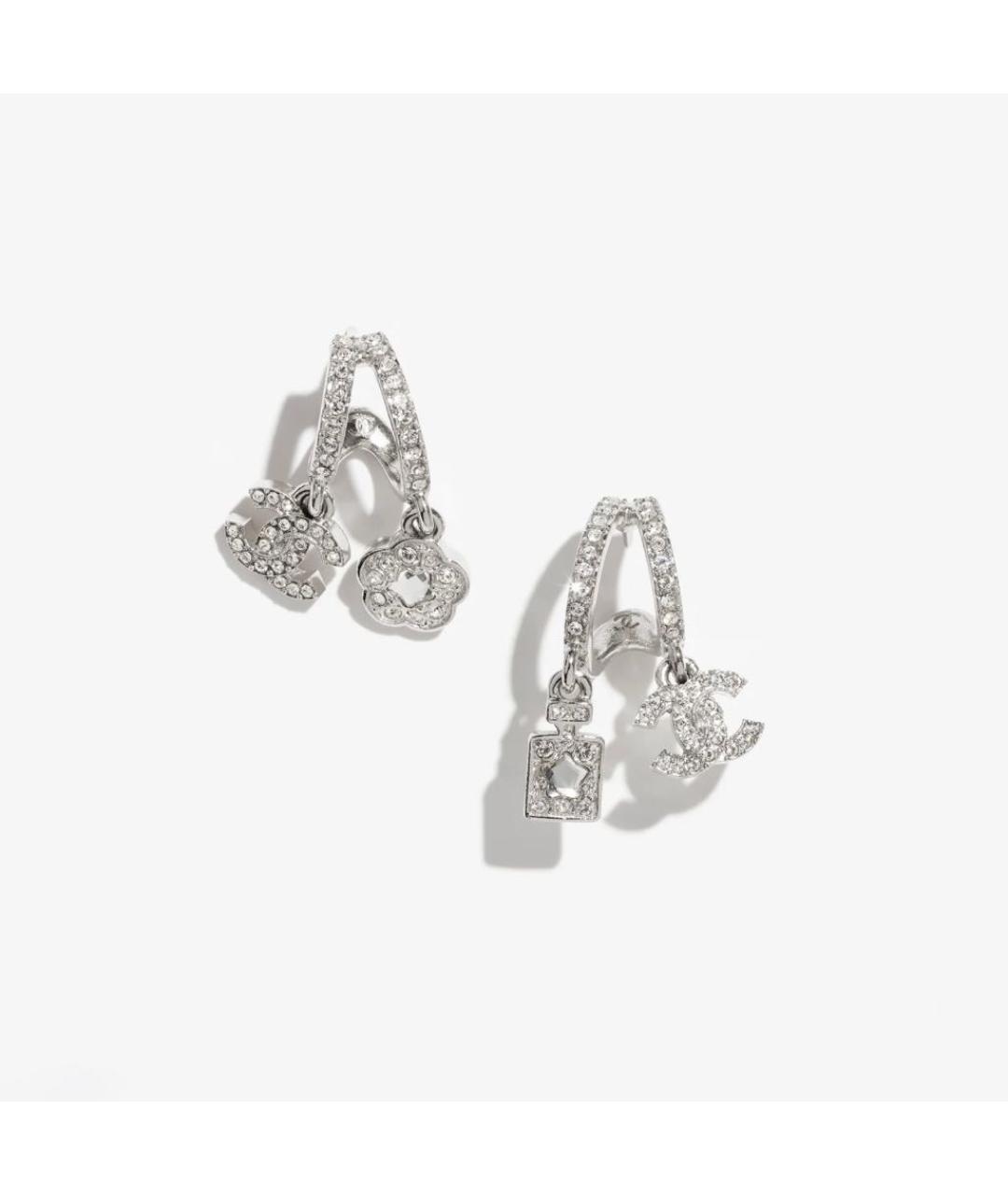 CHANEL Серебряные металлические серьги, фото 3