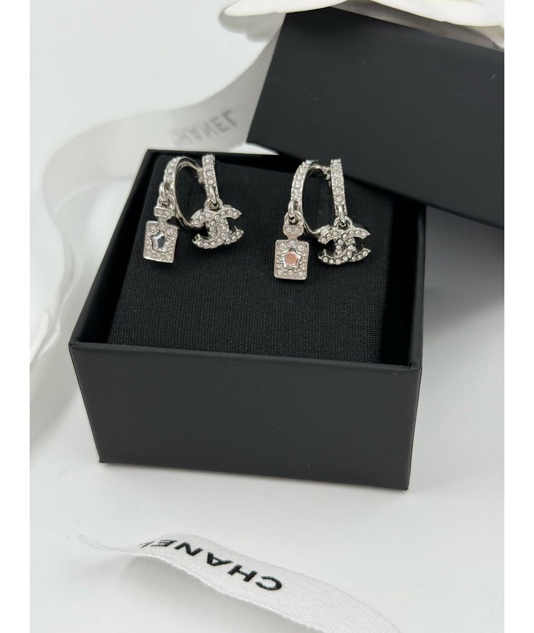 CHANEL Серебряные металлические серьги, фото 6