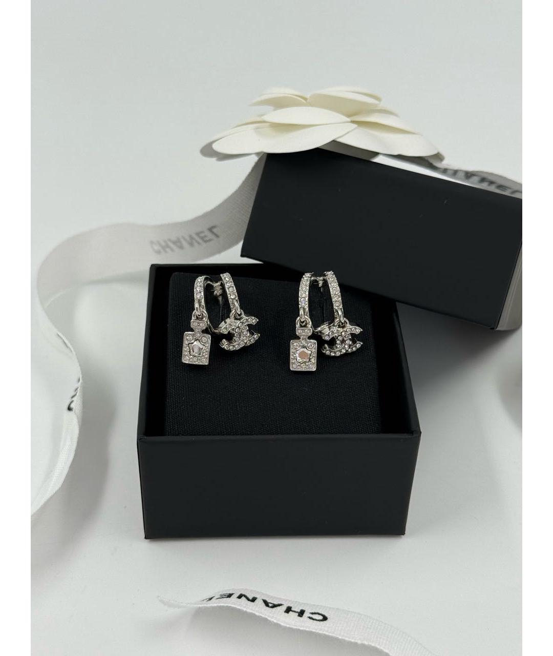 CHANEL Серебряные металлические серьги, фото 5