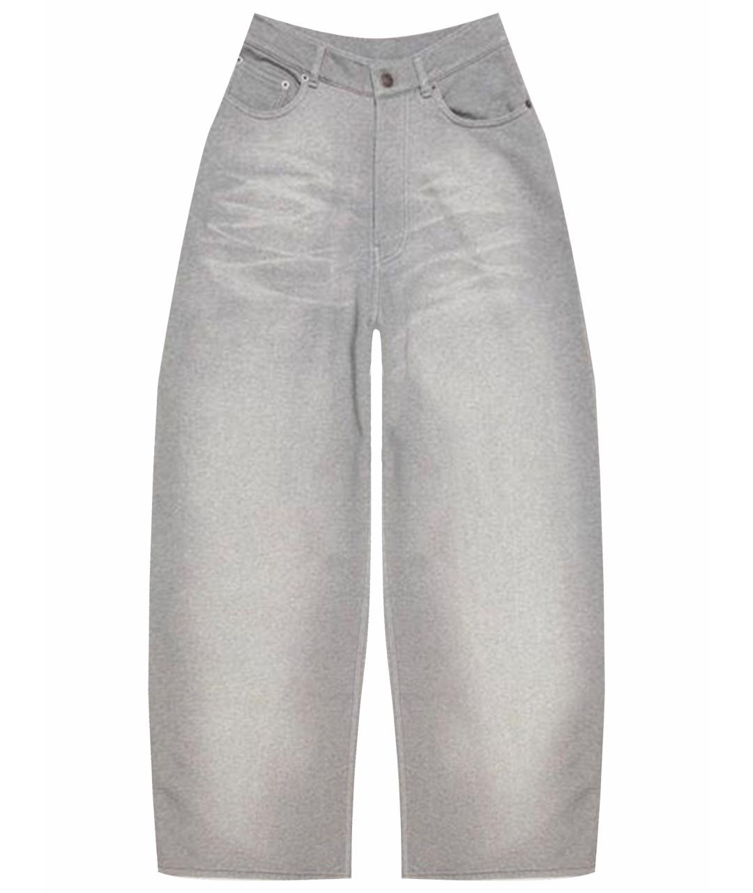ACNE STUDIOS Серые хлопковые брюки широкие, фото 1