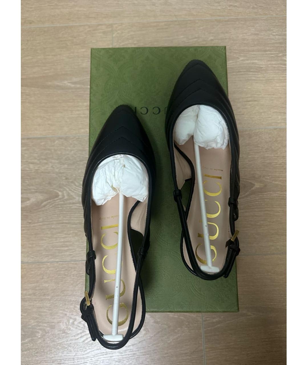 GUCCI Черные кожаные туфли, фото 3