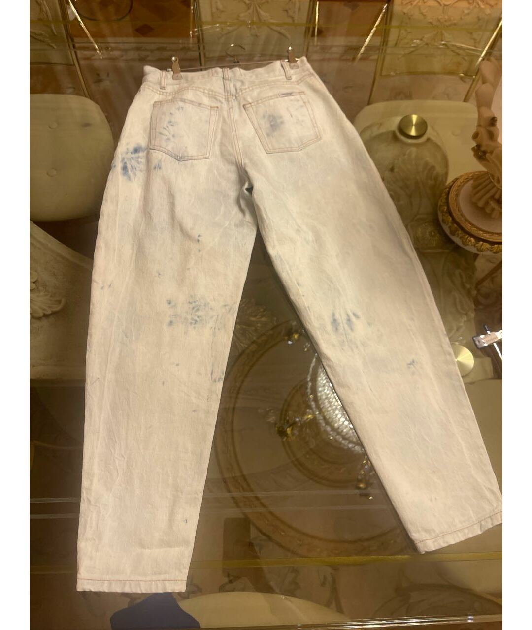 FORTE COUTURE Белые хлопковые джинсы слим, фото 3