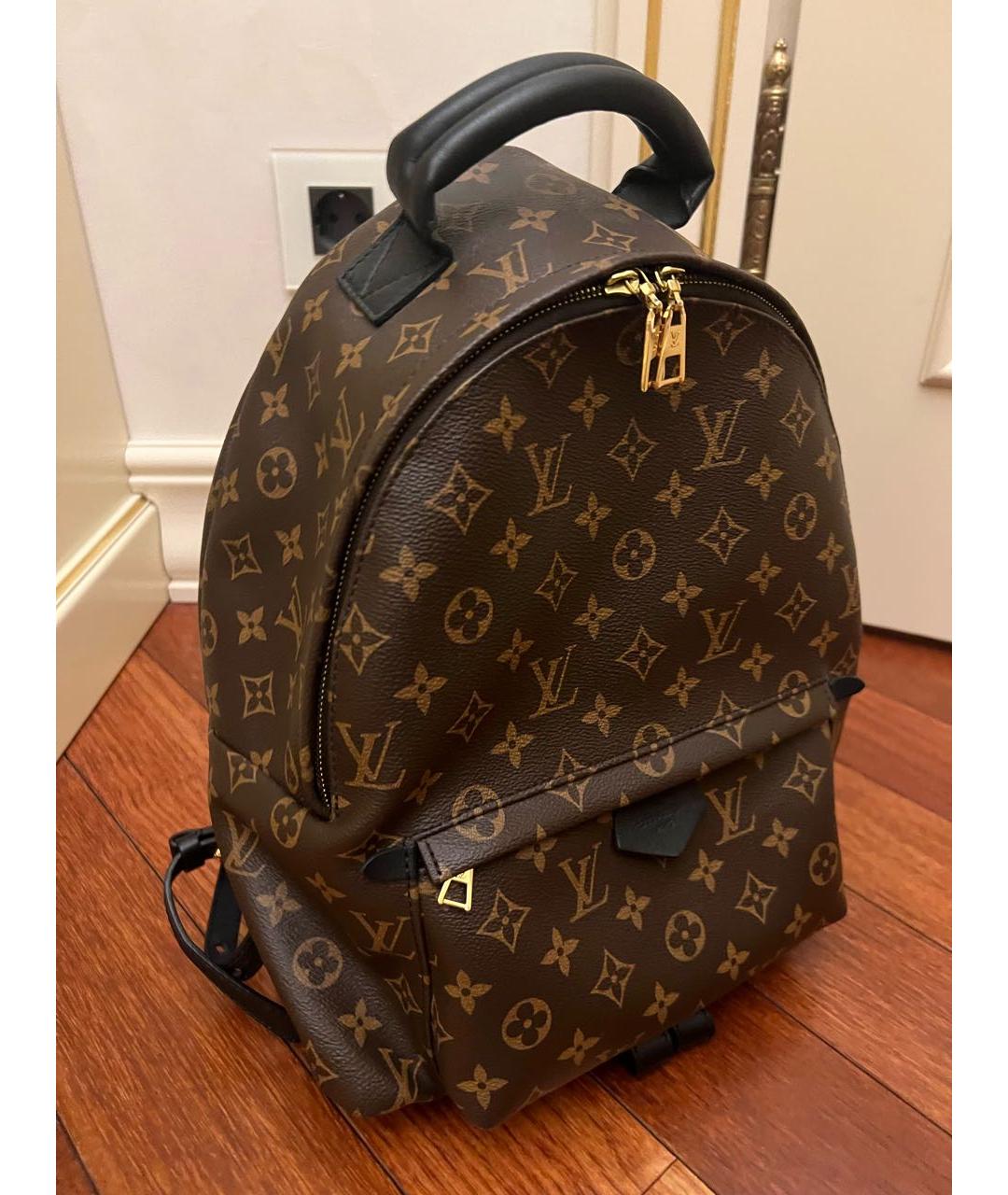 LOUIS VUITTON Коричневый кожаный рюкзак, фото 2
