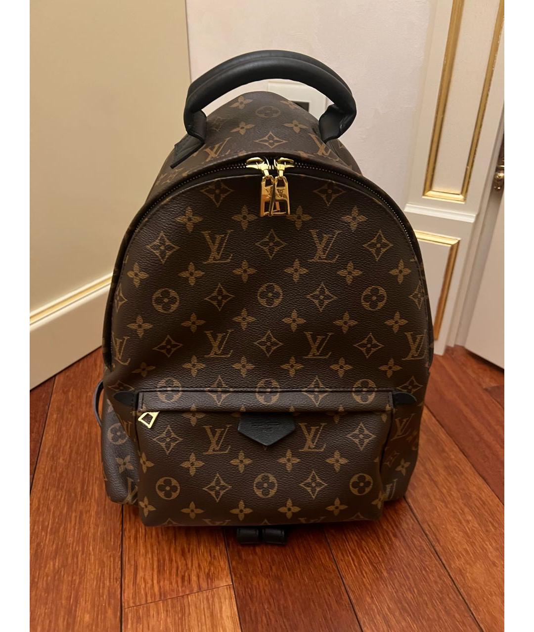 LOUIS VUITTON Коричневый кожаный рюкзак, фото 8