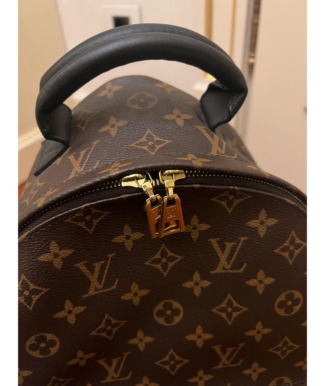 LOUIS VUITTON Коричневый кожаный рюкзак, фото 6