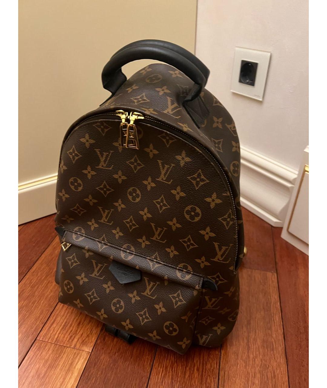 LOUIS VUITTON Коричневый кожаный рюкзак, фото 7
