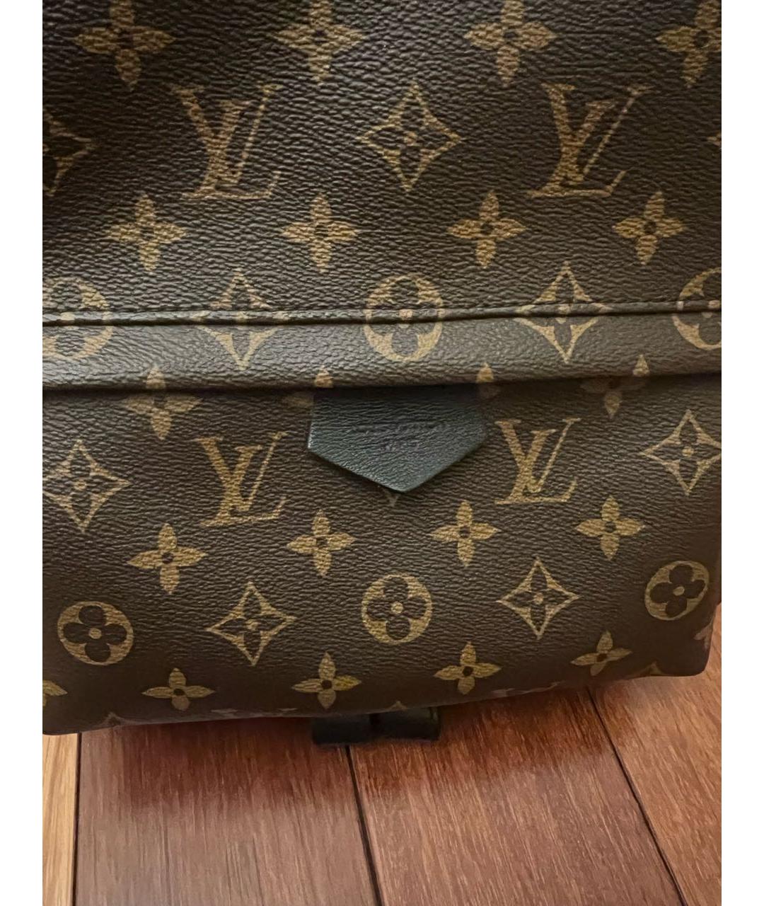 LOUIS VUITTON Коричневый кожаный рюкзак, фото 5