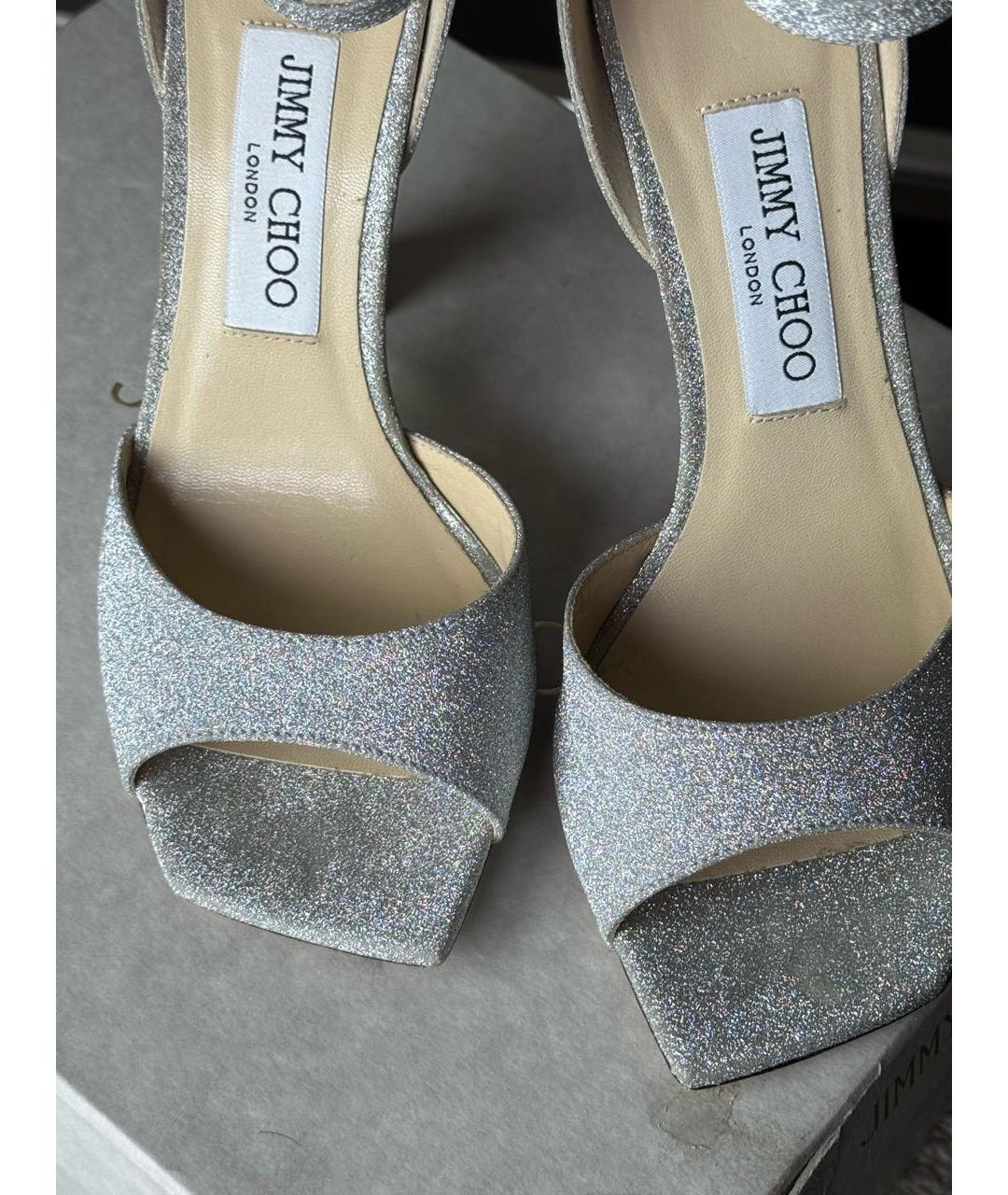JIMMY CHOO Серебряные туфли, фото 7