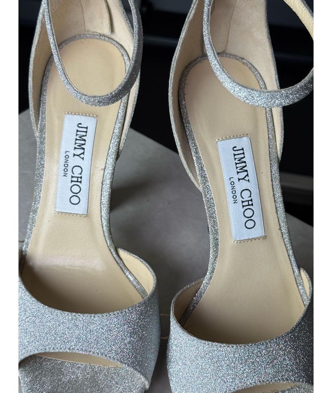 JIMMY CHOO Серебряные туфли, фото 4