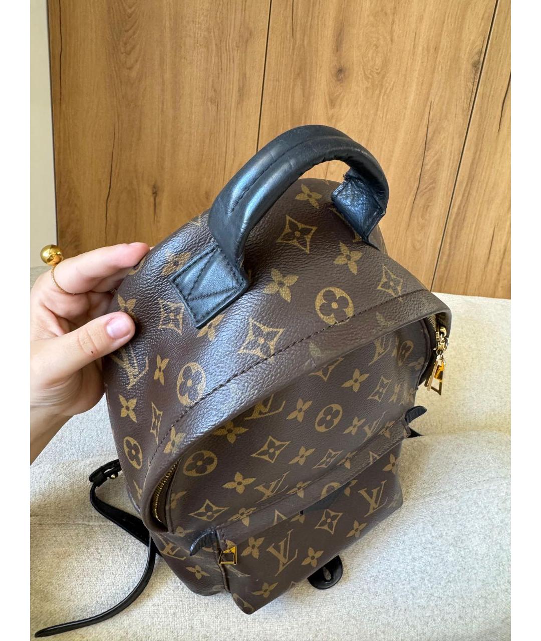 LOUIS VUITTON Коричневый кожаный рюкзак, фото 6