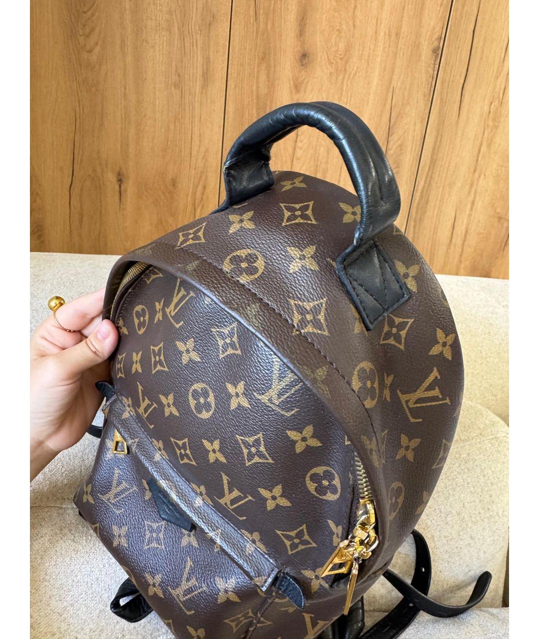 LOUIS VUITTON Коричневый кожаный рюкзак, фото 3