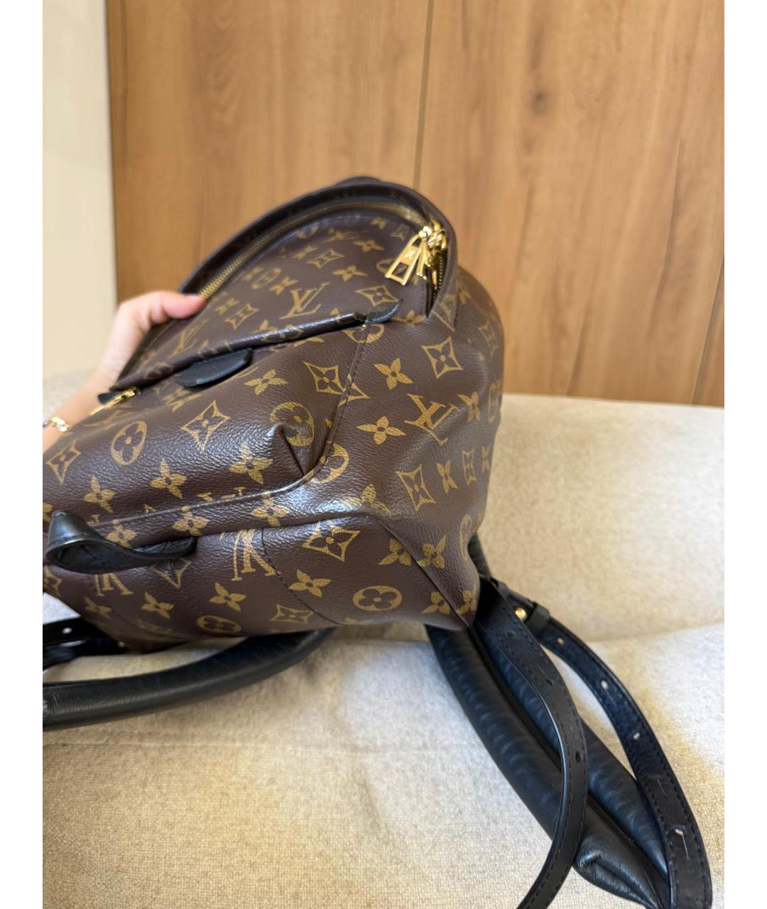 LOUIS VUITTON Коричневый кожаный рюкзак, фото 4
