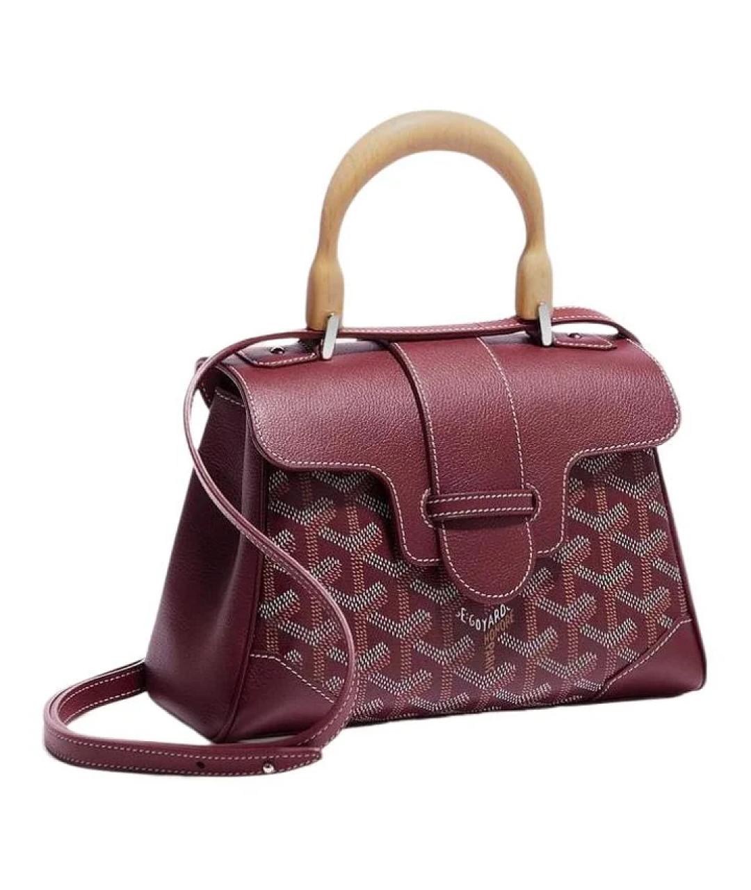 GOYARD Бордовая сумка с короткими ручками, фото 2