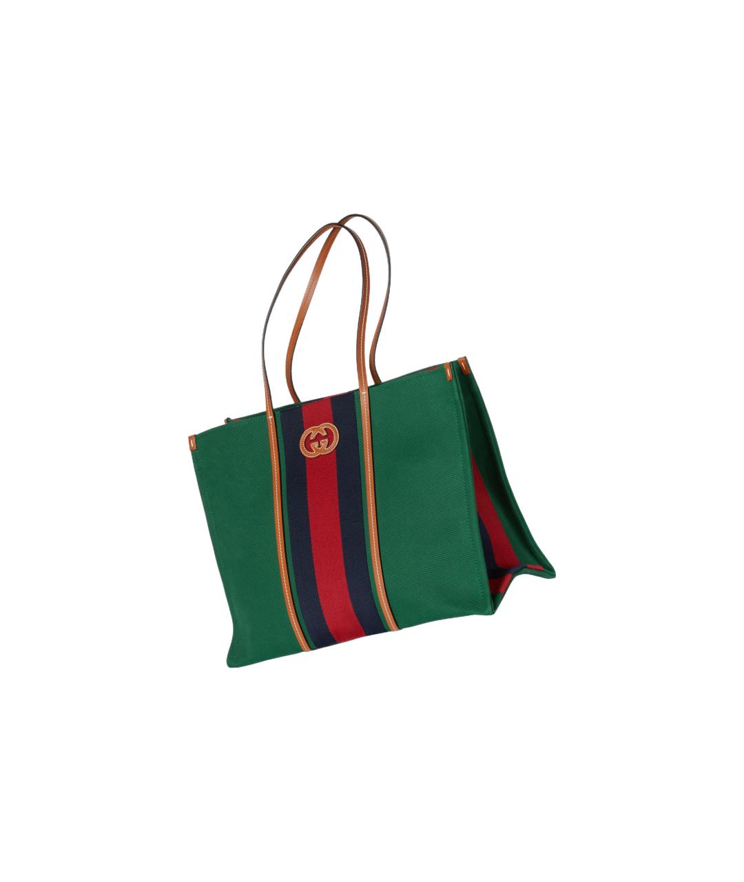 GUCCI Зеленая сумка тоут, фото 3