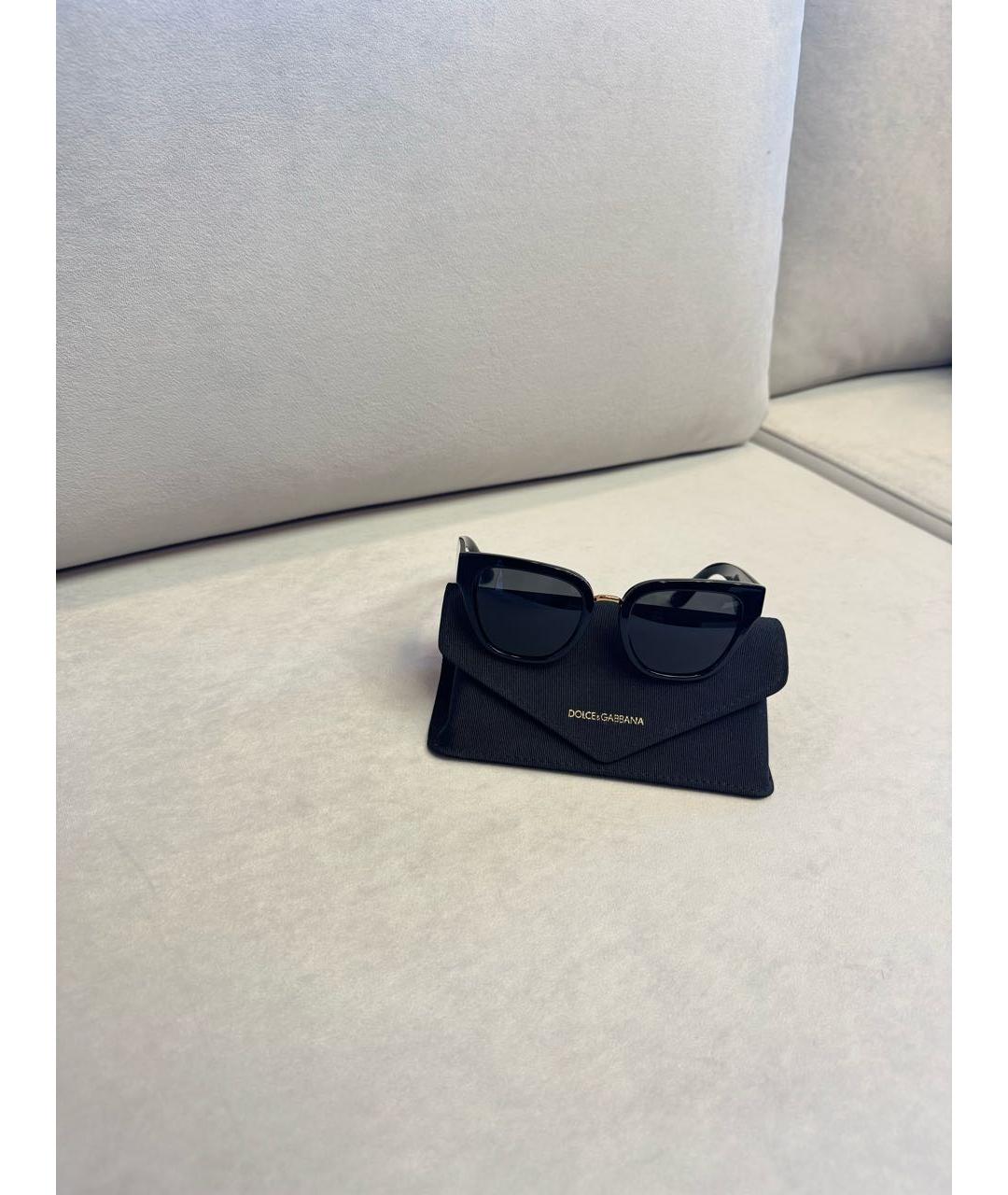 DOLCE&GABBANA Черные пластиковые солнцезащитные очки, фото 4