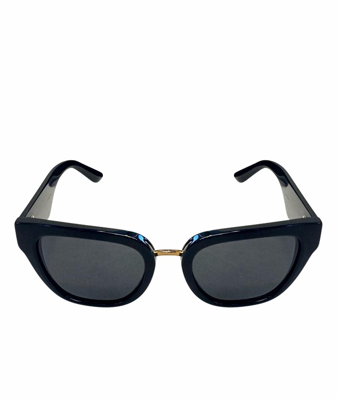 DOLCE&GABBANA Черные пластиковые солнцезащитные очки, фото 1