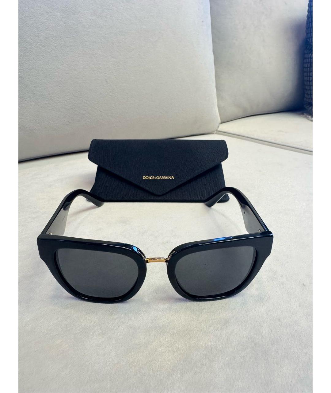 DOLCE&GABBANA Черные пластиковые солнцезащитные очки, фото 6