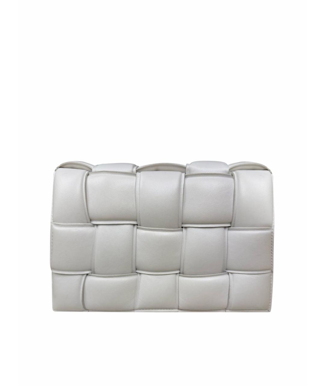 BOTTEGA VENETA Белая кожаная сумка через плечо, фото 1