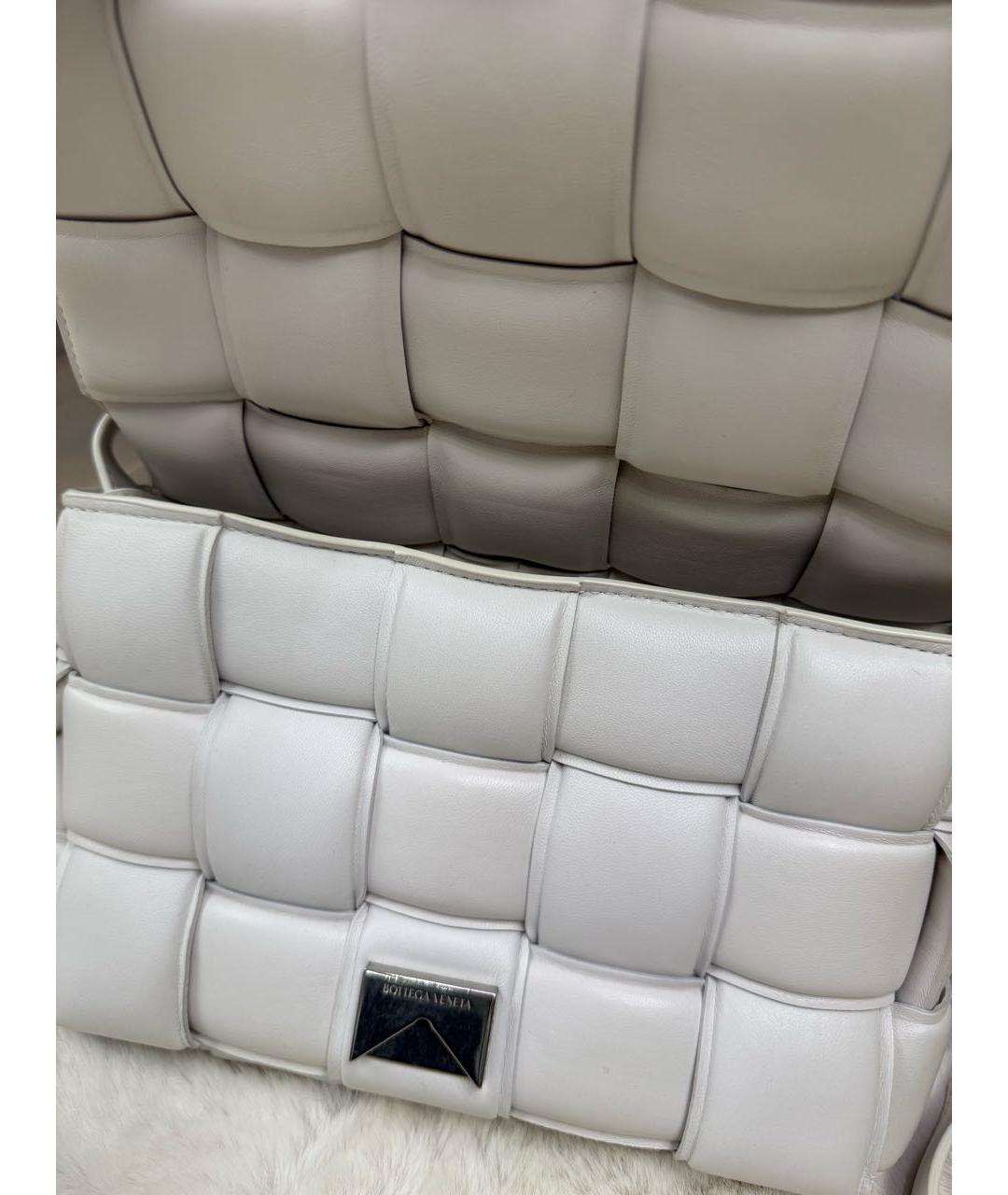 BOTTEGA VENETA Белая кожаная сумка через плечо, фото 2